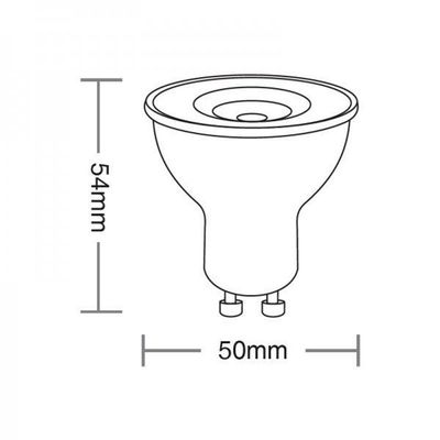 Kit 10 Lâmpadas Led Dicroica Mr16 Tdl 7w Taschibra Bivolt 6500k Luz Fria