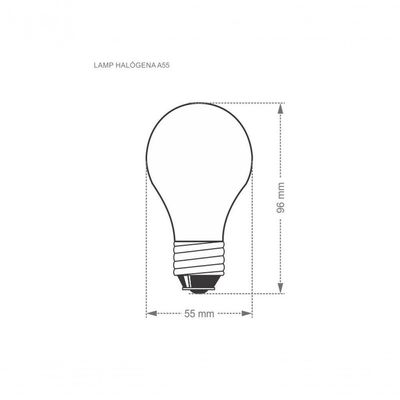 Lâmpada Bulbo Halógena 70w 127v Taschibra