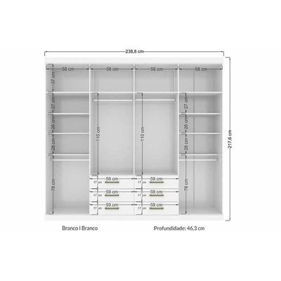 Cama Box Conjugada Casal Union + Guarda Roupa Master 8.6 Demolição