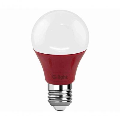 Lâmpada Led Bulbo E27 5W Bivolt Luz Vermelha G-Light