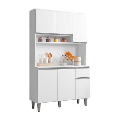 Armário De Cozinha Udine 6 Portas Branco