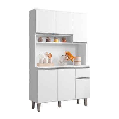 Armário De Cozinha Udine 6 Portas Branco