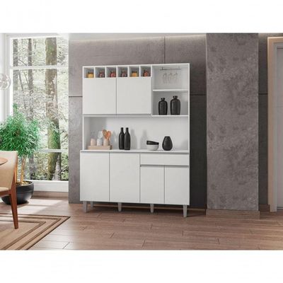 Armário De Cozinha Memphis 6 Portas Branco