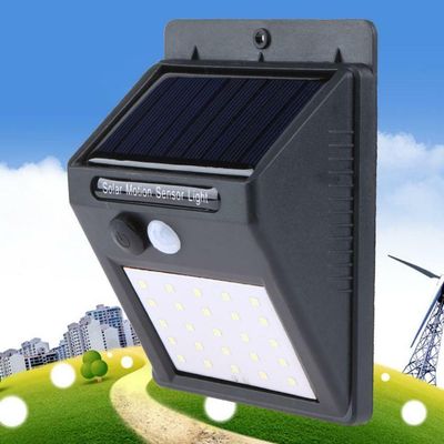 Luminária Solar de Parede 25 Leds Sensor de Movimento GT511