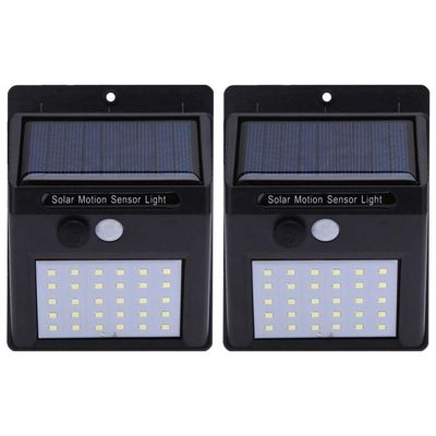 Luminária Solar Parede 30 Leds Sensor Movimento Automático