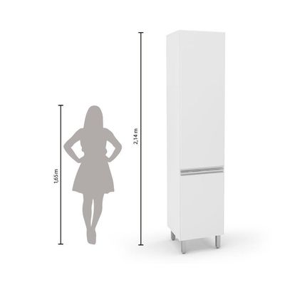 Paneleiro Simples Com 2 Portas Top Class Branco Branco