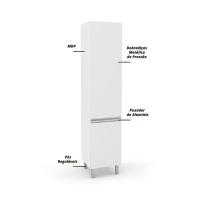 Paneleiro Simples Com 2 Portas Top Class Branco Branco