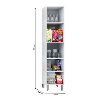 Paneleiro Simples Com 2 Portas Top Class Branco Branco