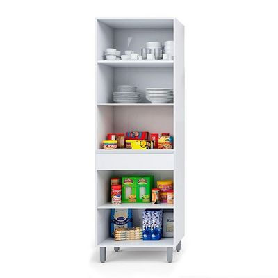 Paneleiro Duplo Nicho Para Micro-ondas Top Class Branco Branco