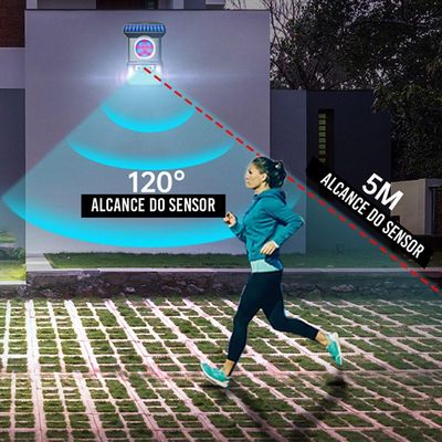 Luminaria Solar Controle Sensor De Proximidade Led Spot