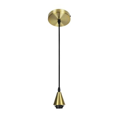 Conjunto Para Pendente Kit Base + Soquete E27 Bivolt Ouro