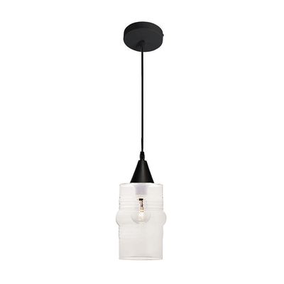 Lustre Pendente Taschibra Ali Liso E27 Transparente Bivolt Preto