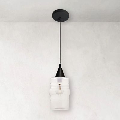 Lustre Pendente Taschibra Ali Liso E27 Transparente Bivolt Preto