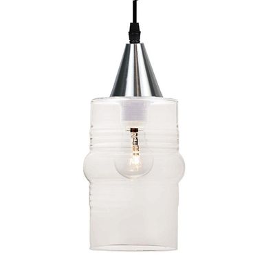 Lustre Pendente Taschibra Ali Liso E27 Transparente Bivolt Prata