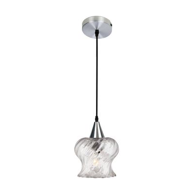Lustre Pendente Taschibra Aisha Rigato E27 Transparente Bivolt Prata