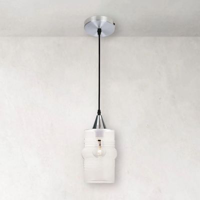 Lustre Pendente Taschibra Ali Liso E27 Transparente Bivolt Prata