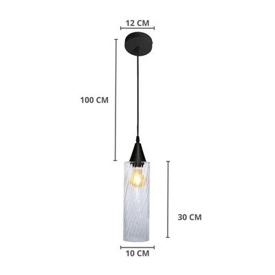 Lustre Pendente Taschibra Anne Rigato E27 Transparente Bivolt Ouro