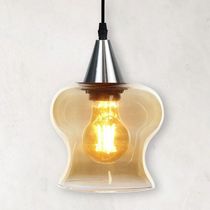 Lustre Pendente Taschibra Aisha Liso E27 Conhaque Bivolt Prata