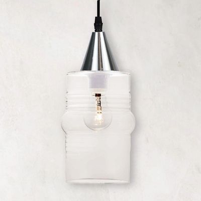Lustre Pendente Taschibra Ali Liso E27 Transparente Bivolt Prata