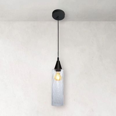 Lustre Pendente Taschibra Anne Rigato E27 Transparente Bivolt Preto