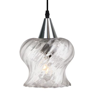 Lustre Pendente Taschibra Aisha Rigato E27 Transparente Bivolt Prata