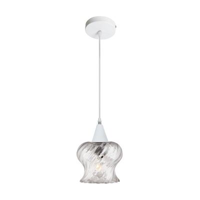 Lustre Pendente Taschibra Aisha Rigato E27 Transparente Bivolt Branco