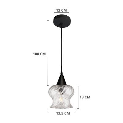 Lustre Pendente Taschibra Aisha Rigato E27 Transparente Bivolt Branco