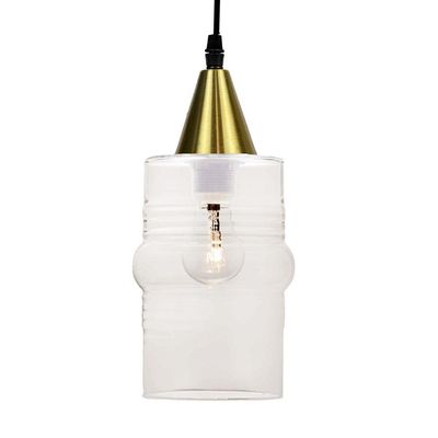 Lustre Pendente Taschibra Ali Liso E27 Transparente Bivolt Ouro