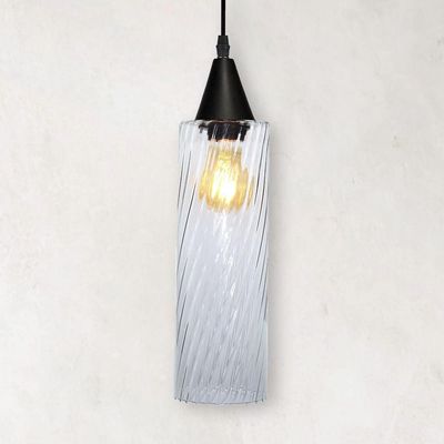 Lustre Pendente Taschibra Anne Rigato E27 Transparente Bivolt Preto