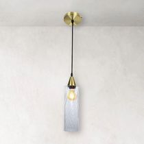 Lustre Pendente Taschibra Anne Rigato E27 Transparente Bivolt Ouro