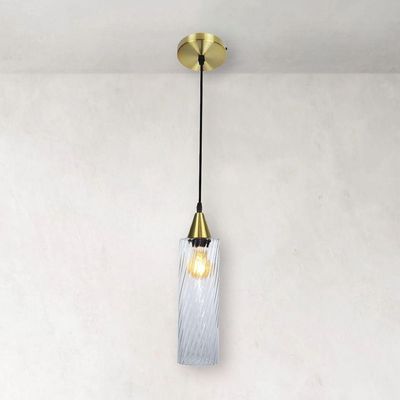 Lustre Pendente Taschibra Anne Rigato E27 Transparente Bivolt Ouro