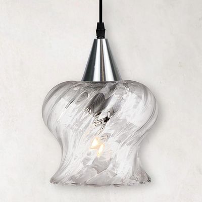 Lustre Pendente Taschibra Aisha Rigato E27 Transparente Bivolt Prata