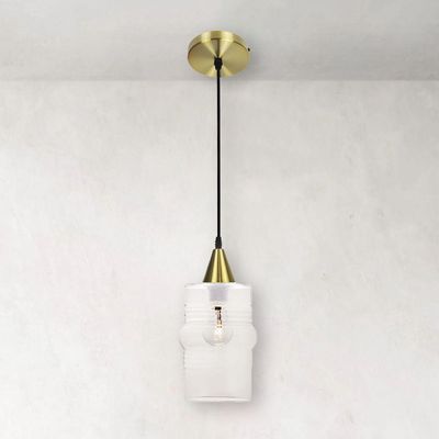 Lustre Pendente Taschibra Ali Liso E27 Transparente Bivolt Ouro