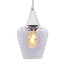 Lustre Pendente Taschibra Monalisa Boreal Transparente E27 Bivolt Branco