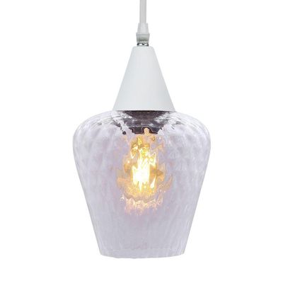 Lustre Pendente Taschibra Monalisa Boreal Transparente E27 Bivolt Branco