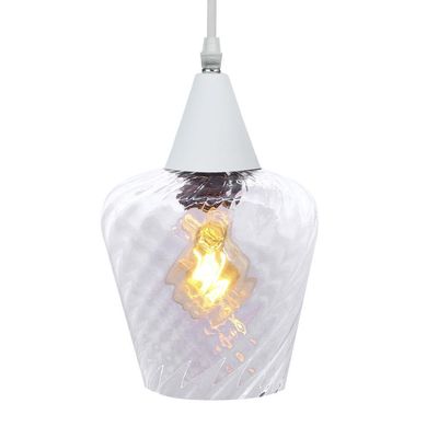 Lustre Pendente Taschibra Monalisa Transparente E27 Bivolt Branco