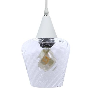 Lustre Pendente Taschibra Monalisa Transparente E27 Bivolt Branco