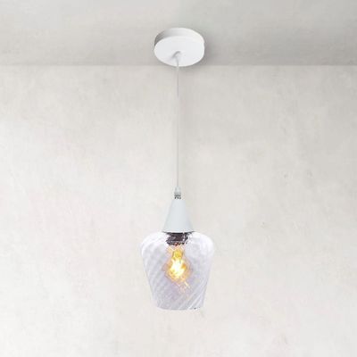 Lustre Pendente Taschibra Monalisa Transparente E27 Bivolt Branco