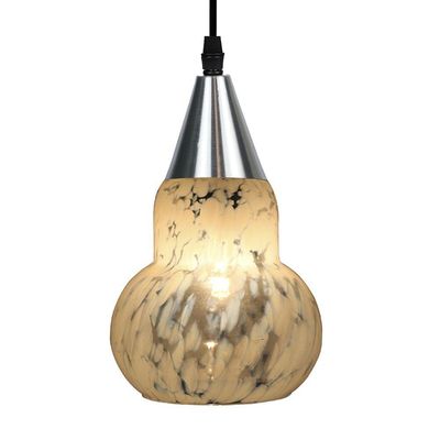 Lustre Pendente Taschibra Verona E27 Transparente Leitoso Bivolt Prata