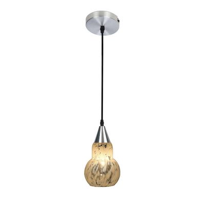 Lustre Pendente Taschibra Verona E27 Transparente Leitoso Bivolt Prata