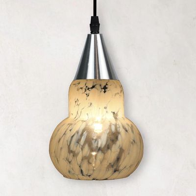 Lustre Pendente Taschibra Verona E27 Transparente Leitoso Bivolt Prata