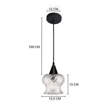 Lustre Pendente Taschibra Aisha Rigato E27 Transparente Bivolt Ouro