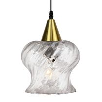 Lustre Pendente Taschibra Aisha Rigato E27 Transparente Bivolt Ouro