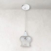 Lustre Pendente Taschibra Aisha Boreal E27 Transparente Bivolt Branco