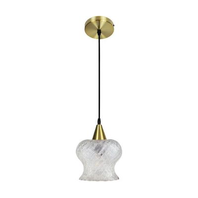 Lustre Pendente Taschibra Aisha Boreal E27 Transparente Bivolt Ouro