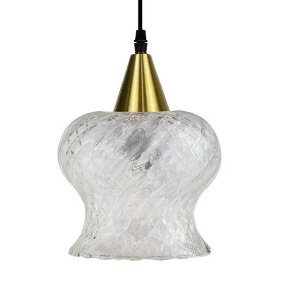 Lustre Pendente Taschibra Aisha Boreal E27 Transparente Bivolt Ouro