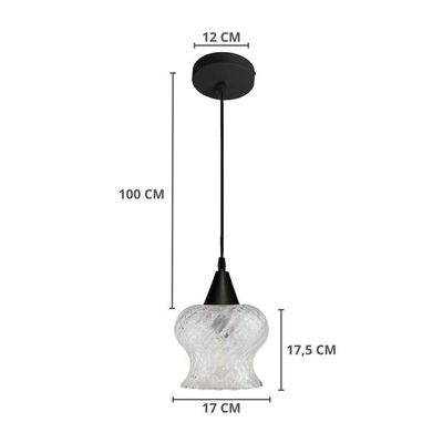 Lustre Pendente Taschibra Aisha Boreal E27 Transparente Bivolt Ouro