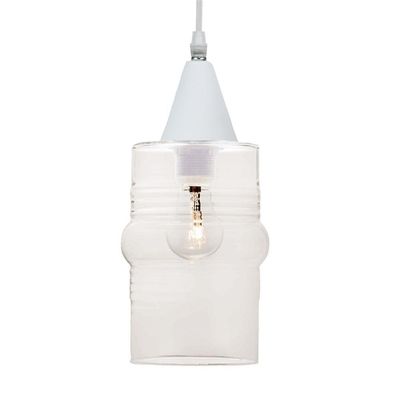 Lustre Pendente Taschibra Ali Liso E27 Transparente Bivolt Branco