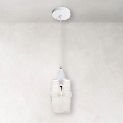 Lustre Pendente Taschibra Ali Liso E27 Transparente Bivolt Branco