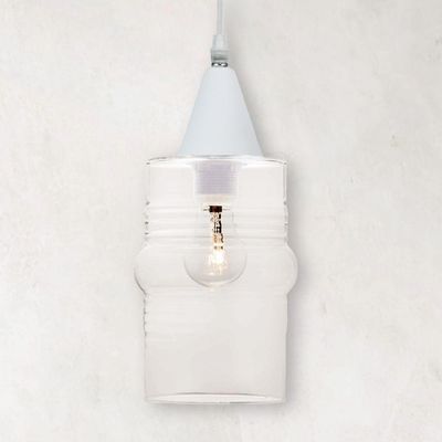 Lustre Pendente Taschibra Ali Liso E27 Transparente Bivolt Branco